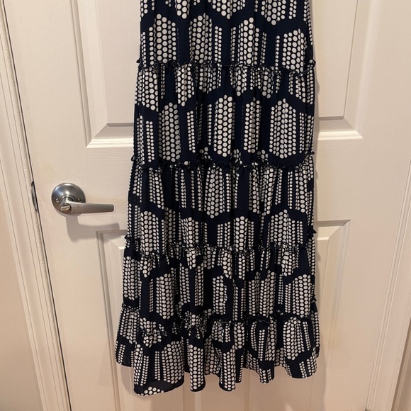 Women’s navy blue and white short sleeve maxi dress size XS NWT - Picture 7 of 11